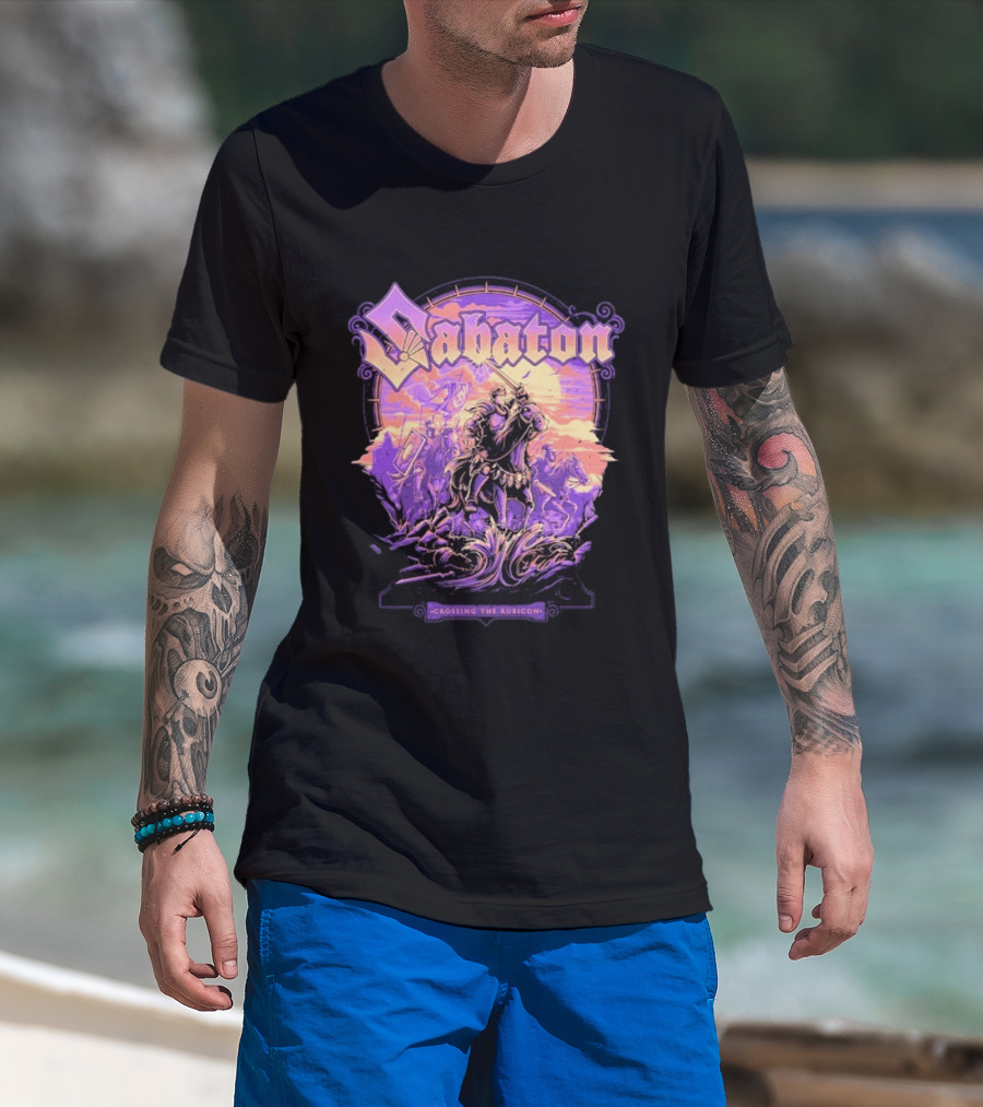 Sabaton Crossing The Rubicon Caesar's Crossing Purple Sunset T-Shirt