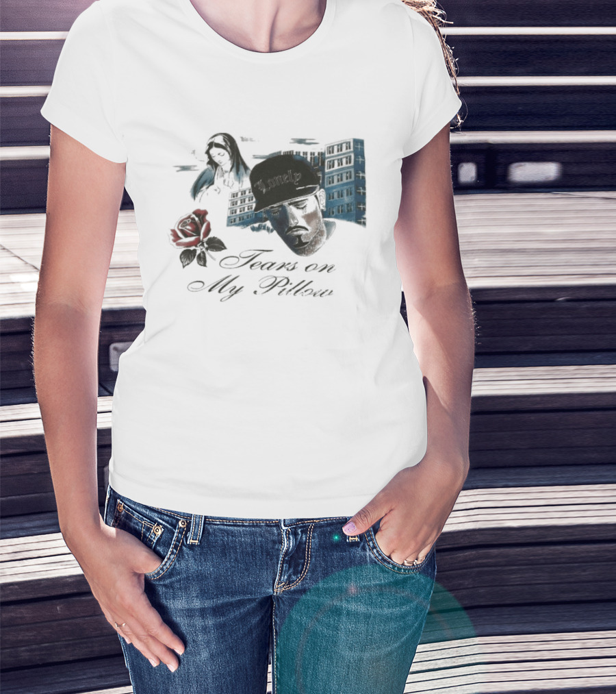 Willy Chavarria Tears In My Pillow Rose Lonely Cityscape Expressions T-Shirt