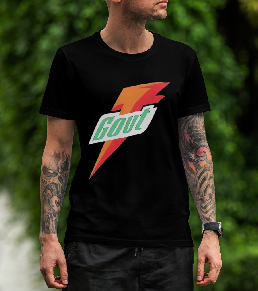Gout Parody Orange Bolt T-Shirt