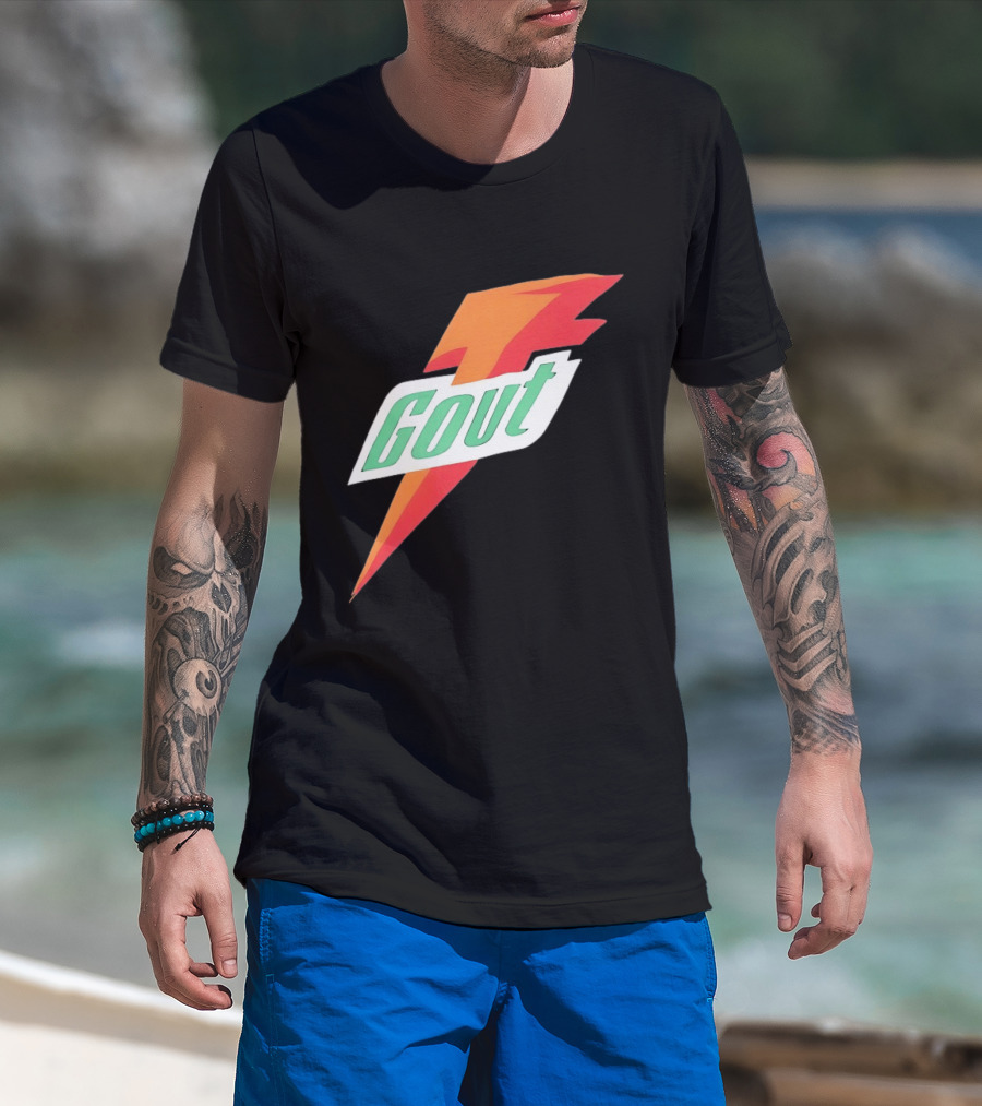 Gout Parody Orange Bolt T-Shirt