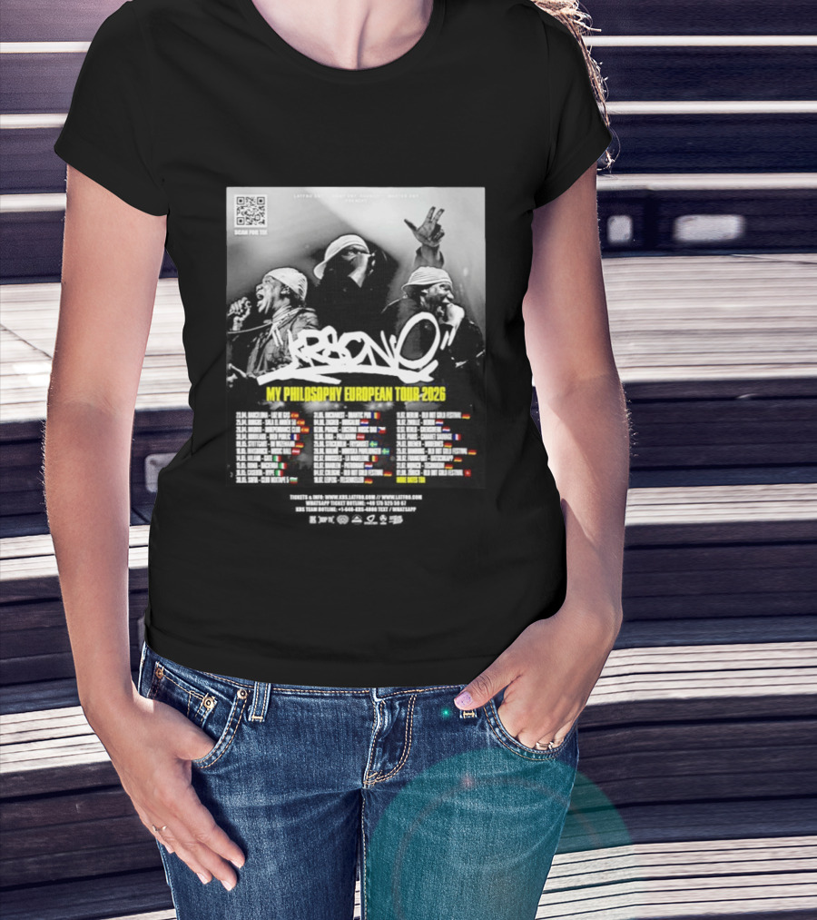 KRS One My Philosophy European Tour 2026 Dates And Locations T-Shirt
