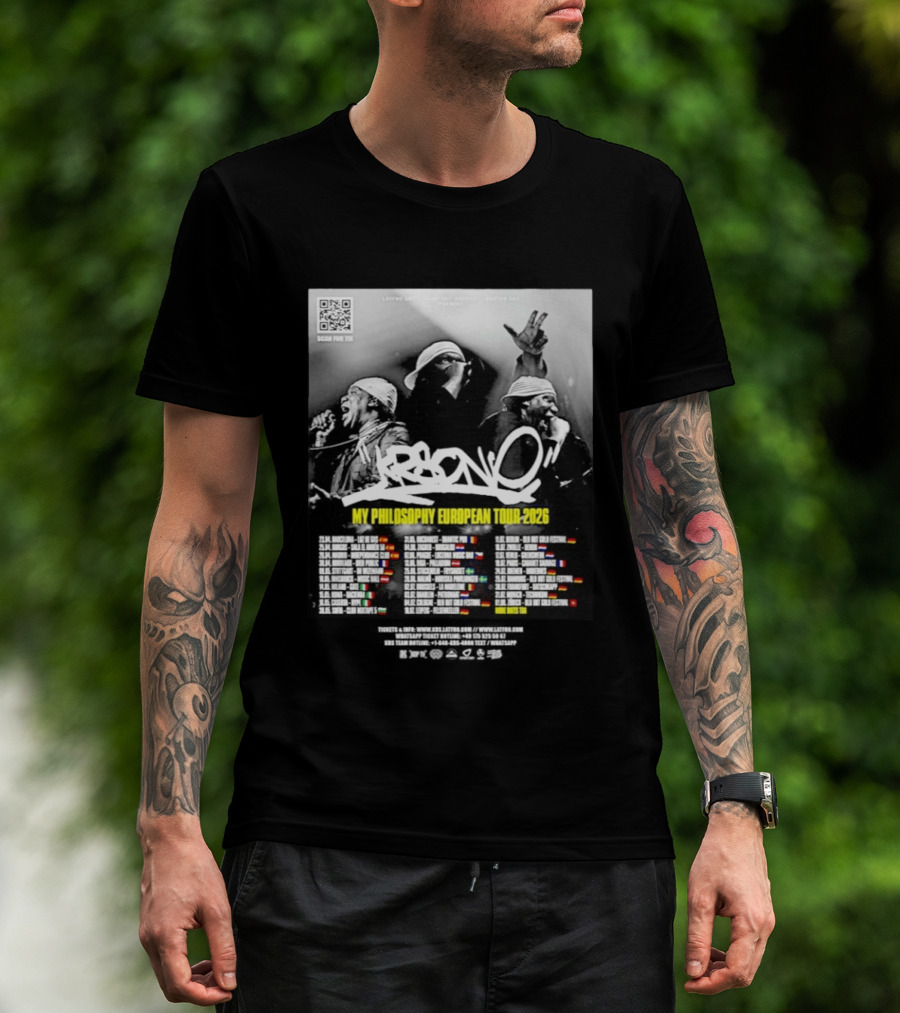 KRS One My Philosophy European Tour 2026 Dates And Locations T-Shirt