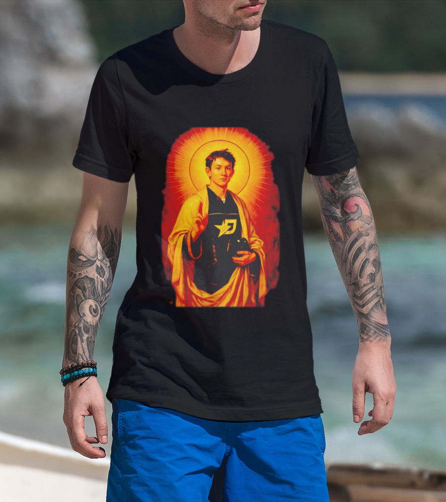 Saint Max Verstappen F1 Racing Iconic Imagery With Halo And Driver T-Shirt
