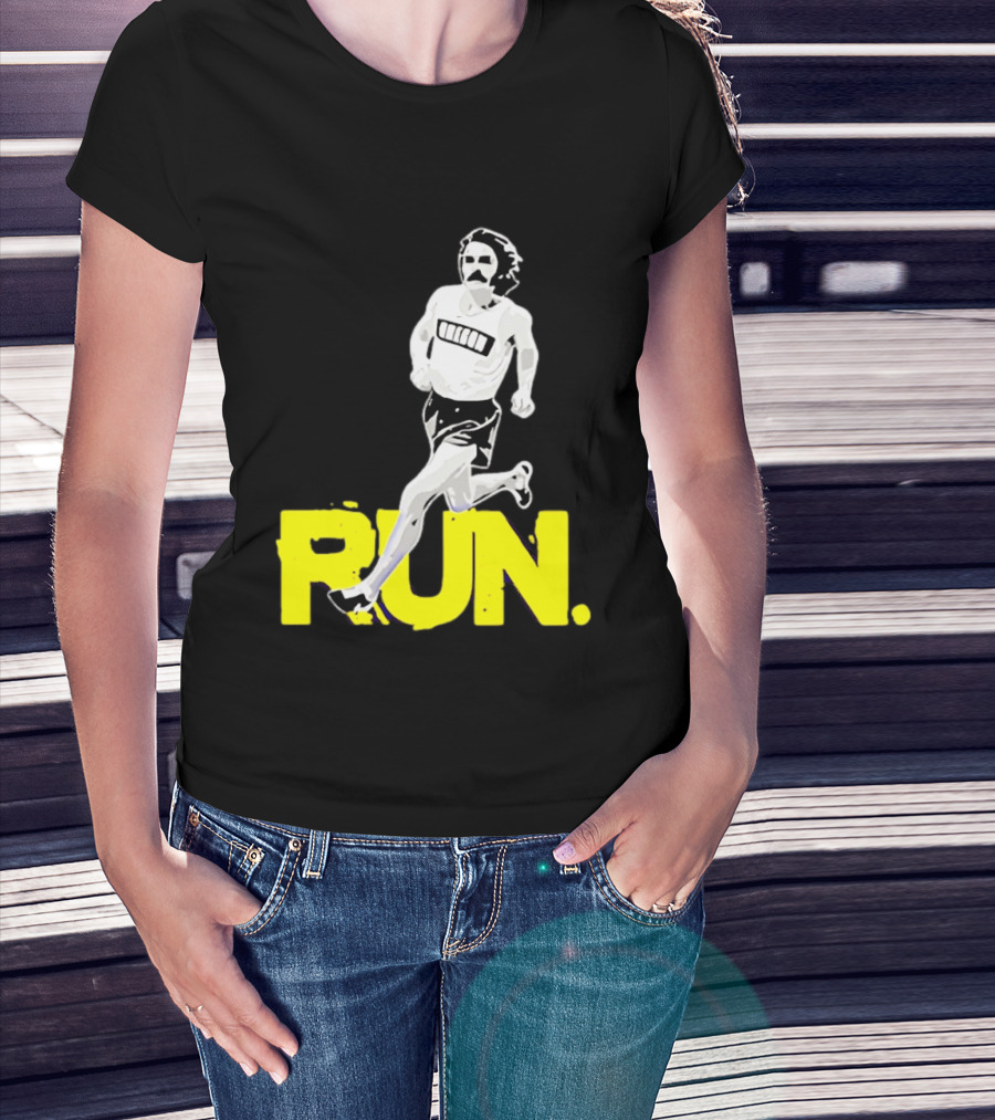 Steve Prefontaine Run Iconic Yellow T-Shirt