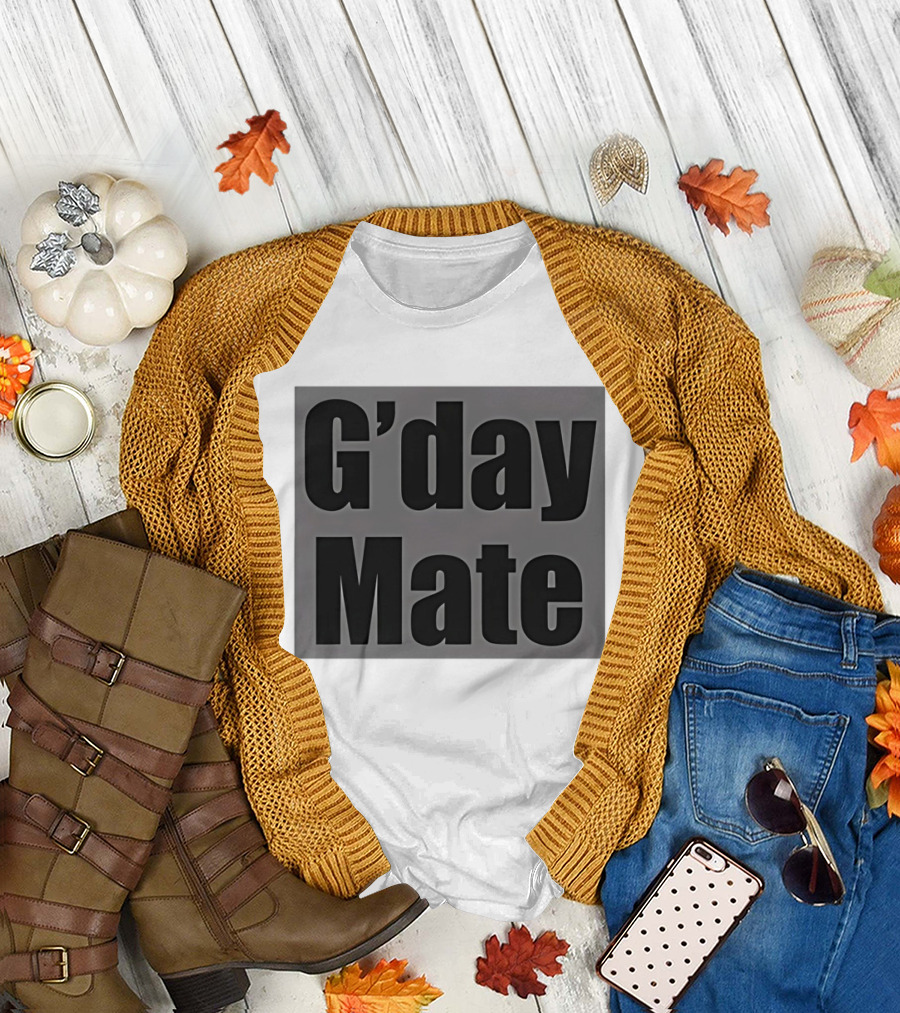 G'day Mate Anaconda Phrase Australian Greeting T-Shirt