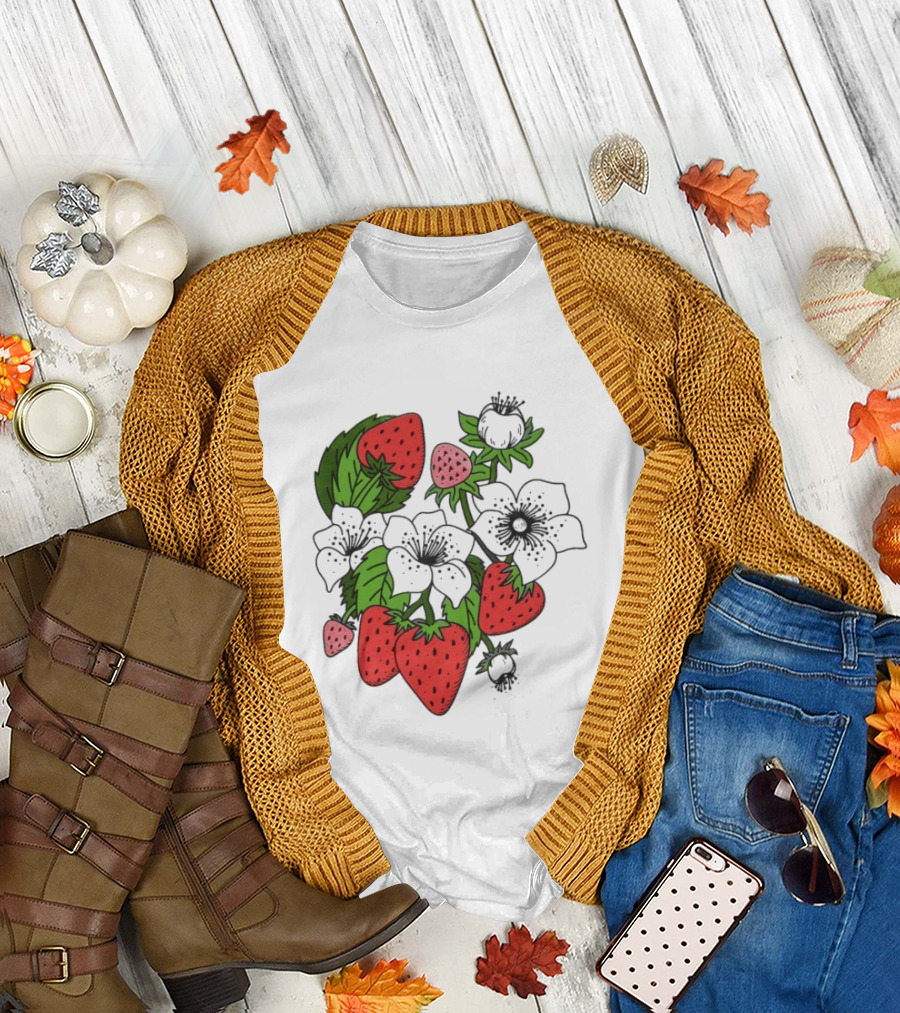 Big Bud Press Strawbaby Anniversary Strawberry Botanical T-Shirt