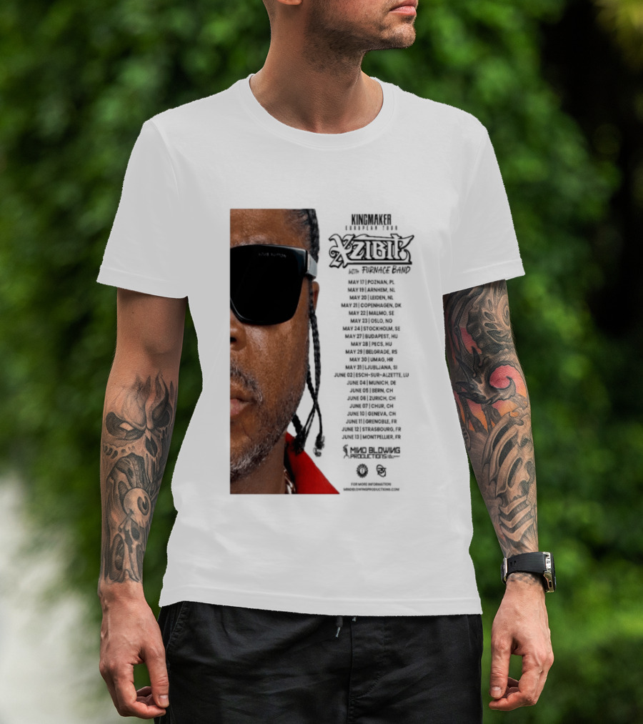 XZIBIT EU Tour 2026 Event Details Featuring Live Performances T-Shirt