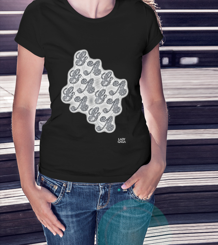 Lady Gaga Lace Gaga Artistic Monogram T-Shirt