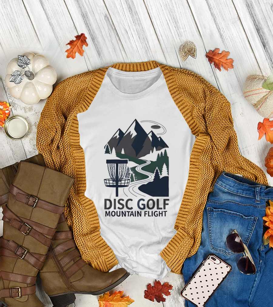Disc Golf Mountain Flight Adventure Scenic Course T-Shirt