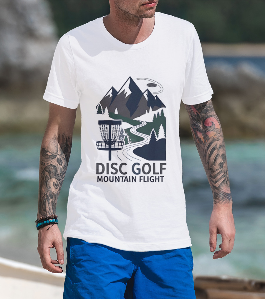 Disc Golf Mountain Flight Adventure Scenic Course T-Shirt
