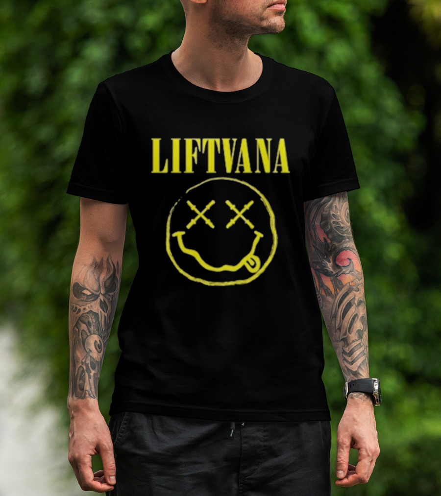 LIFTVANA Nirvana Smiley Face Icon With Yellow T-Shirt