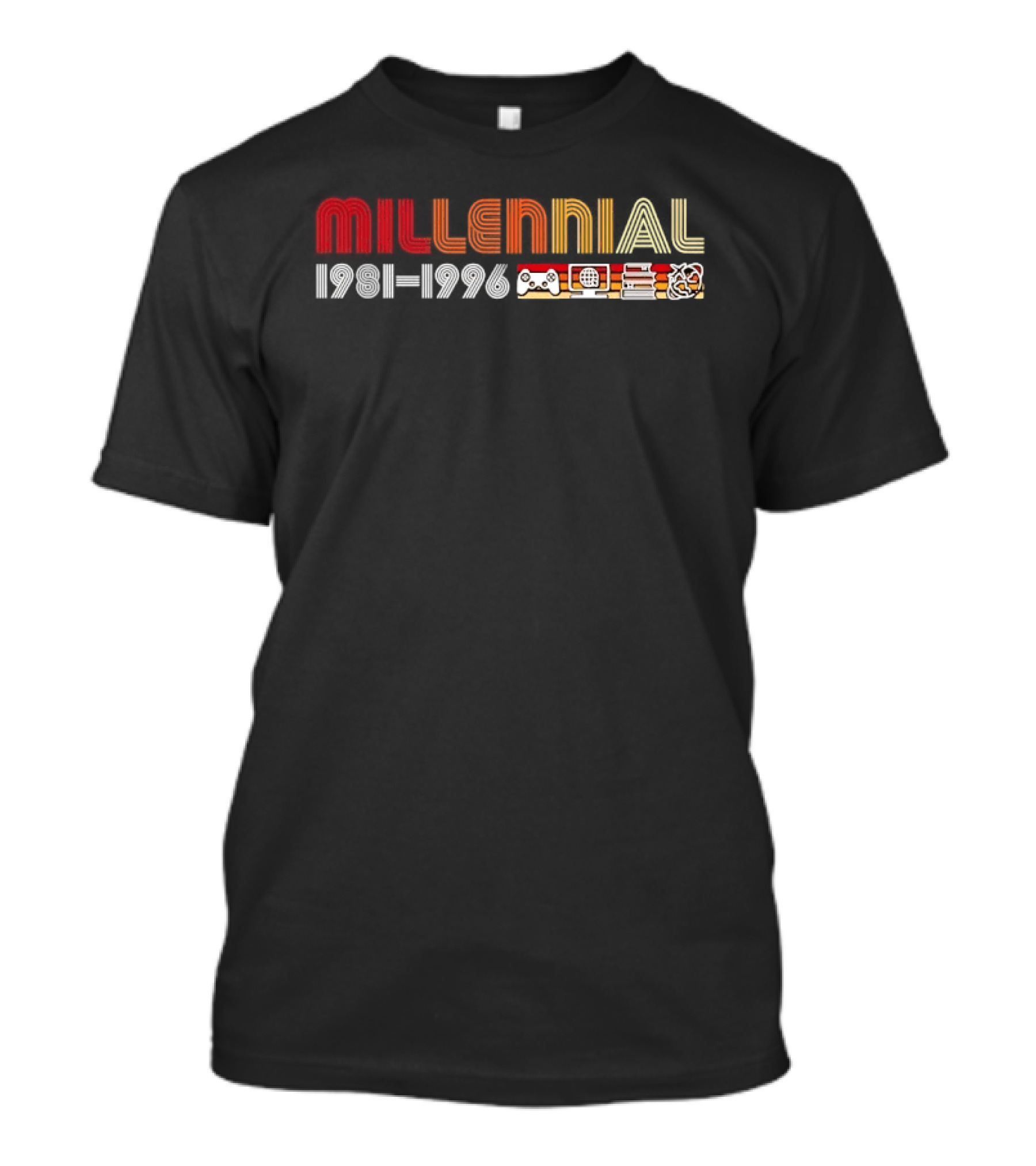 Millennial 1981 1996 Gamepad Computer Book Network T-Shirt