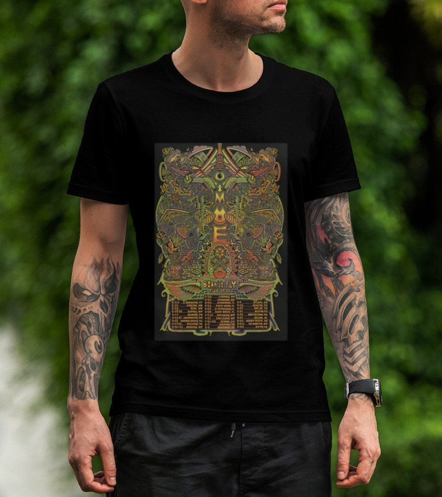 Moe Born To Fly Tour 2026 Psychedelic Artwork And Tour Dates T-Shirt