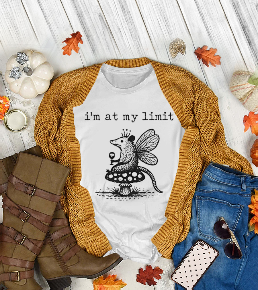 I'm at My Limit Opossum x Butterfly Crown Teacup T-Shirt