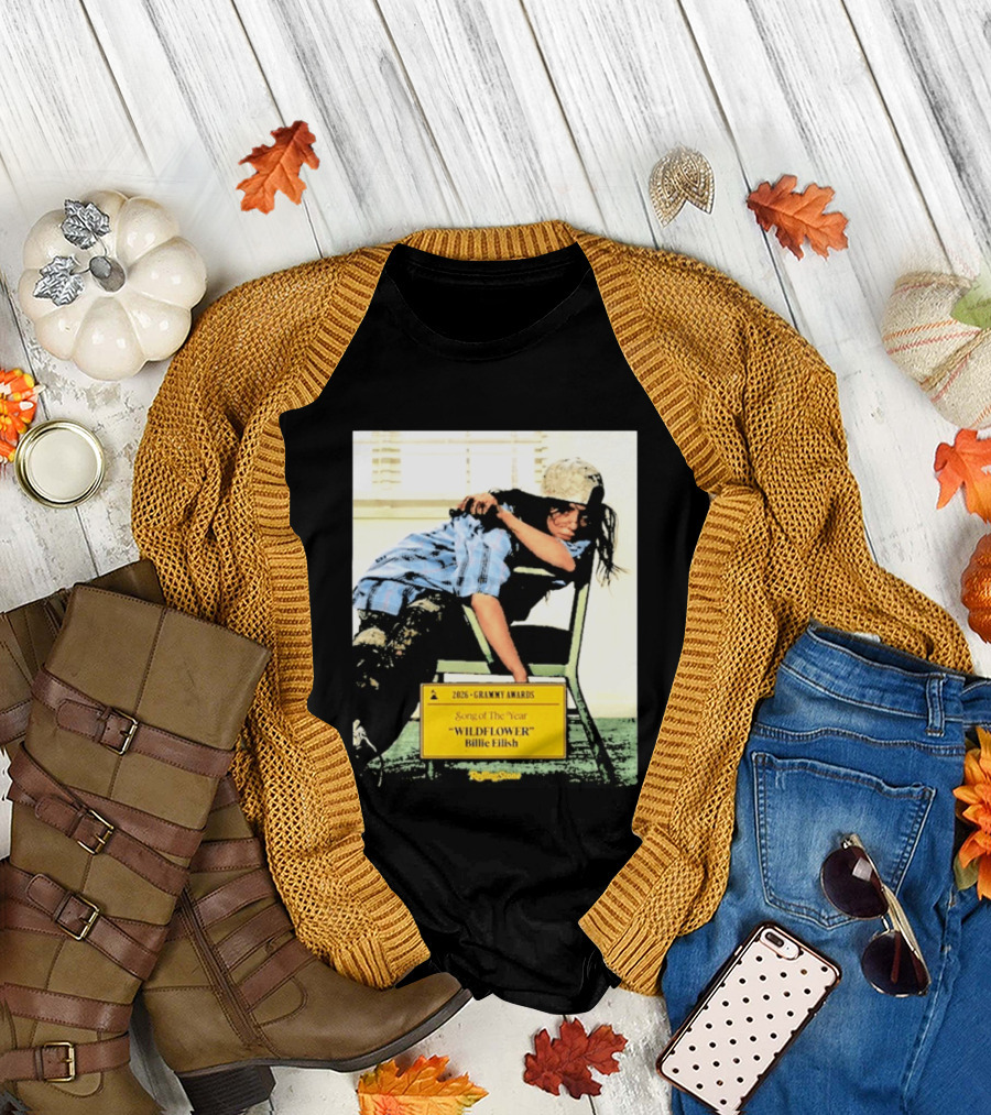 2026 Grammy Awards Song Of The Year Wildflower Billie Eilish Rolling Stone T-Shirt