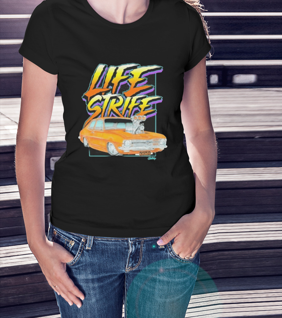 Life Strife Blown Chaos Orange LC Torana Street Machine Geltchy T-Shirt