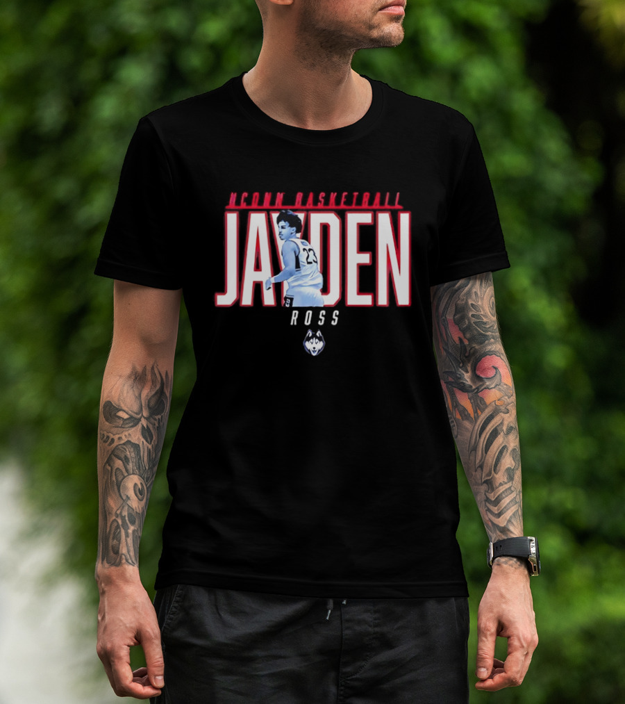 Jayden Ross UConn Huskies Basketball Player Number 23 T-Shirt