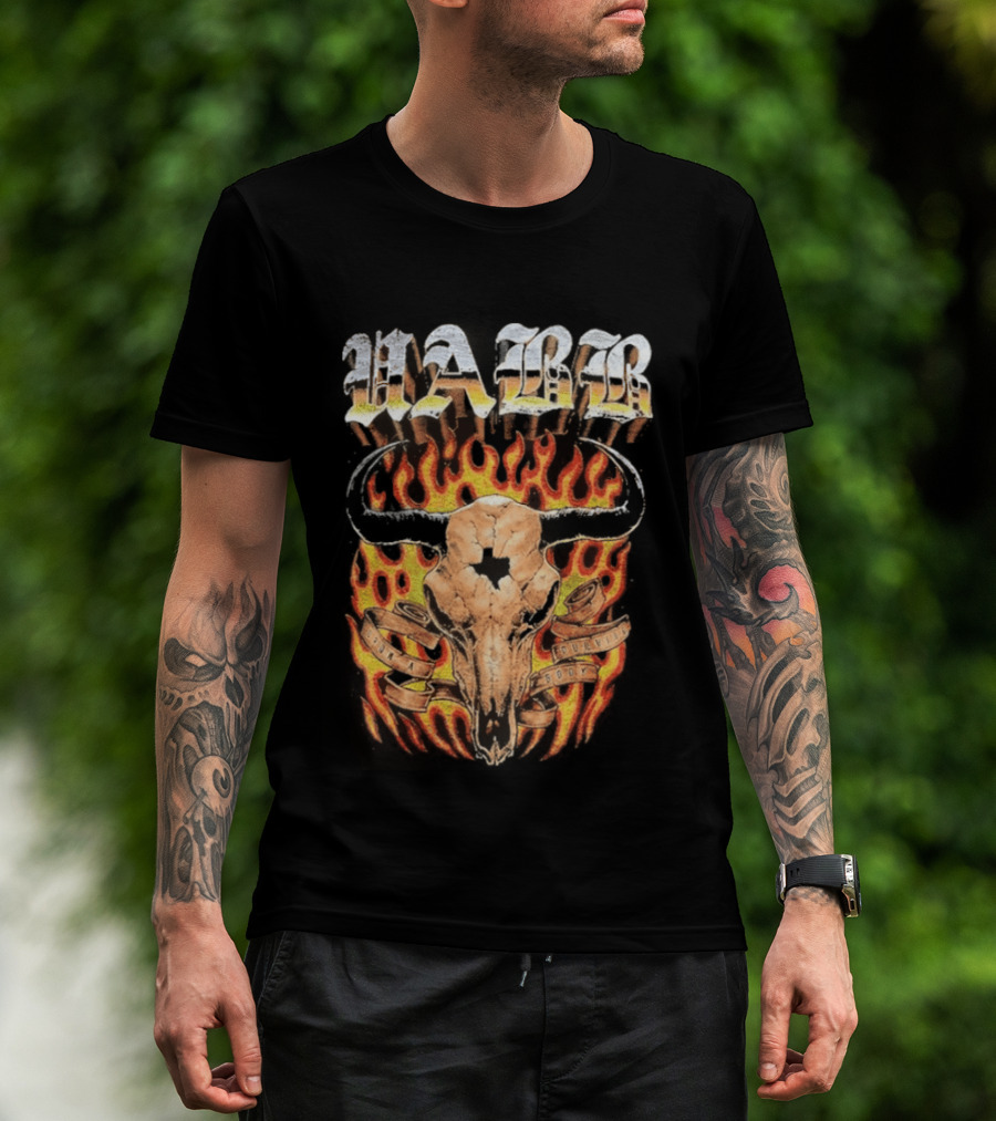 Upon A Burning Body Marr Texas Skull Flames T-Shirt