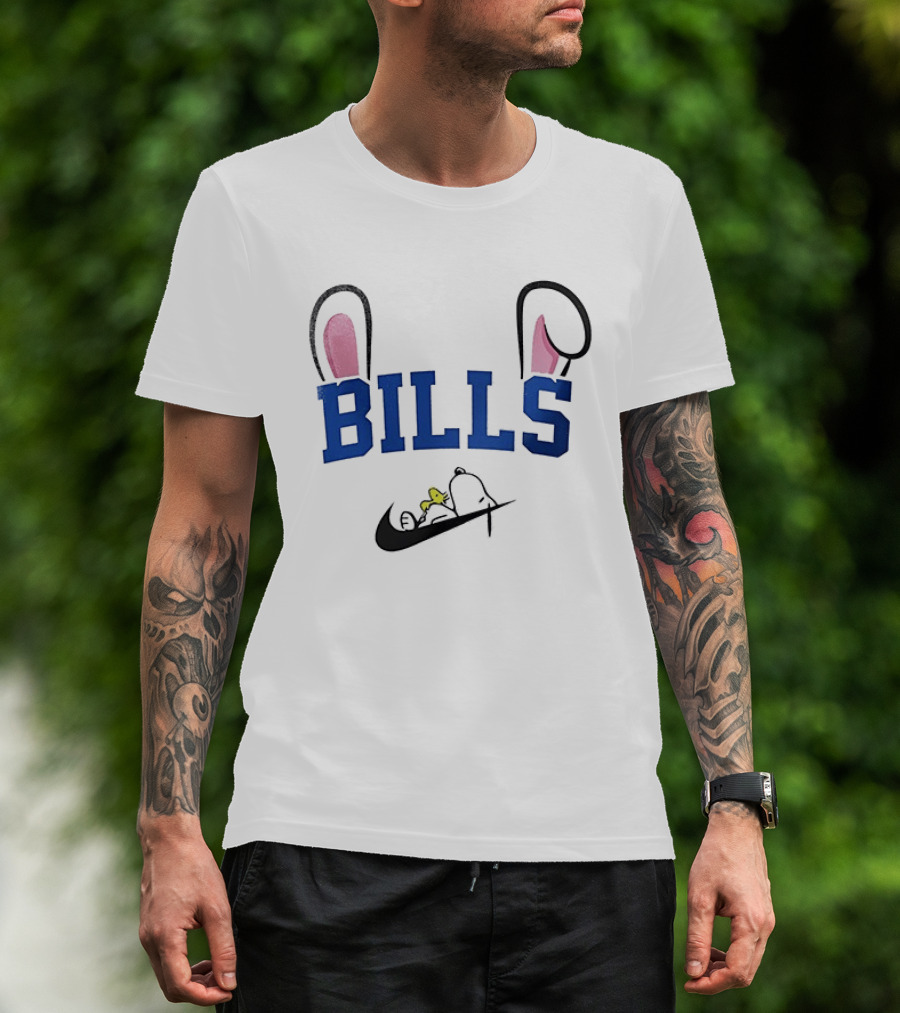 Buffalo Bills Peanuts Snoopy Woodstock Easter T-Shirt