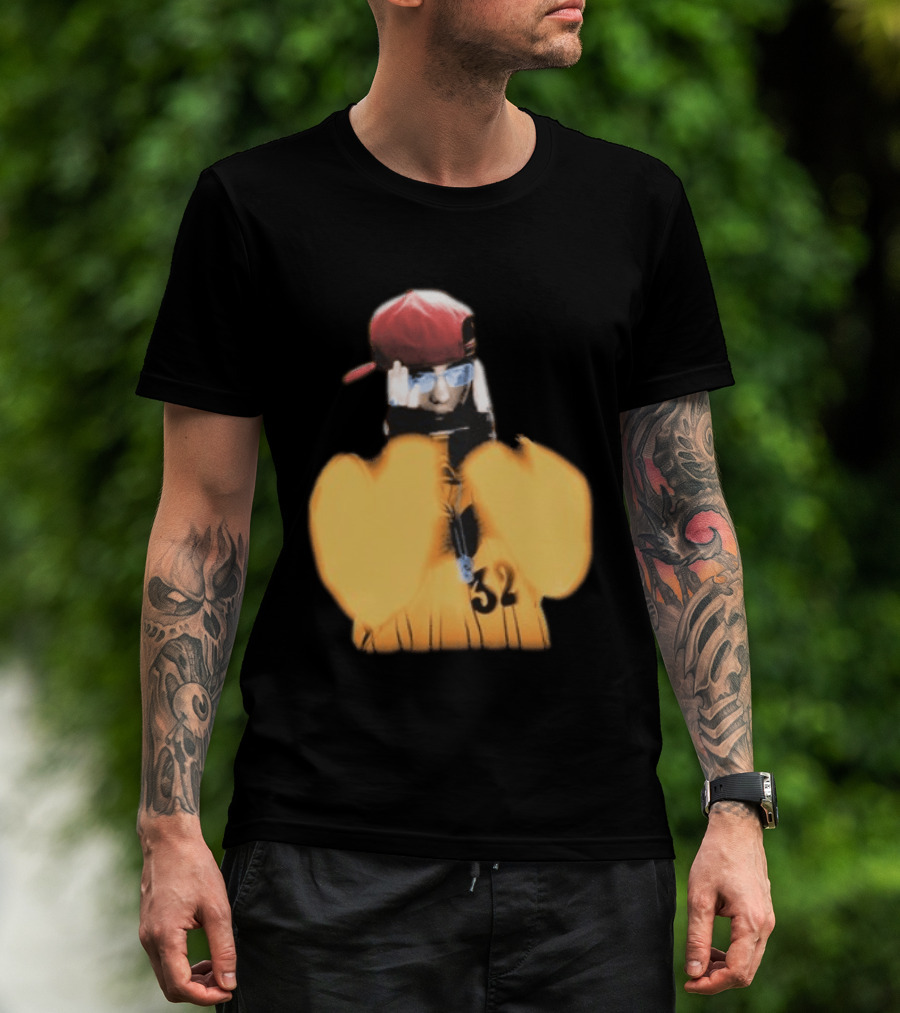 Billie Eilish Glasses Hit Me Hard And Soft Tour 2024 2025 Red Cap Style 32 T-Shirt