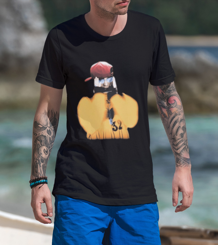 Billie Eilish Glasses Hit Me Hard And Soft Tour 2024 2025 Red Cap Style 32 T-Shirt