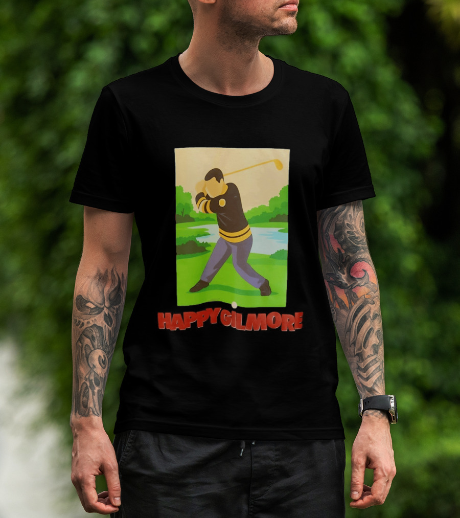 Happy Gilmore Hockey Player Golfing Pittsburgh Penguins T-Shirt