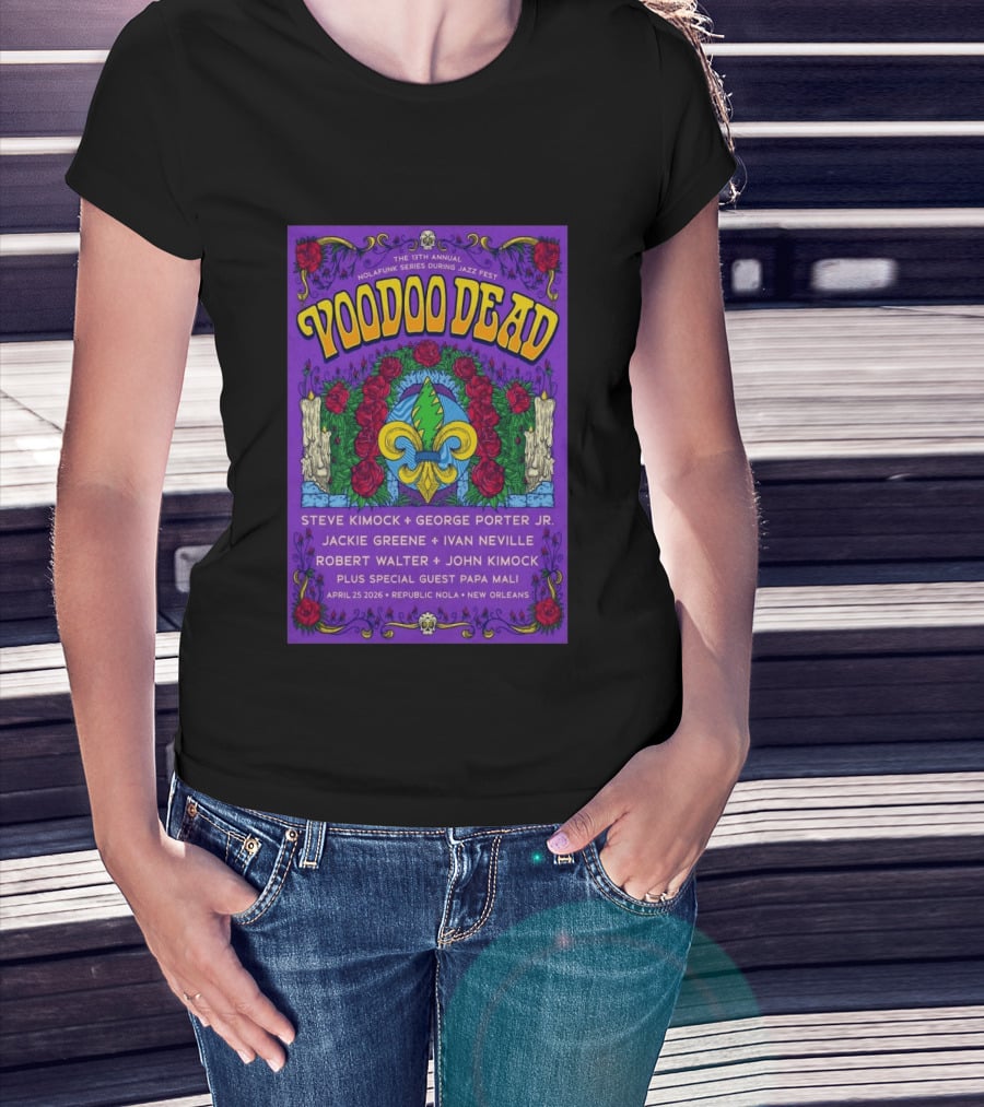 Voodoo Dead 13th Annual Nolafunk Series Jazz Fest New Orleans 2026 April 25 Republic NOLA T-Shirt