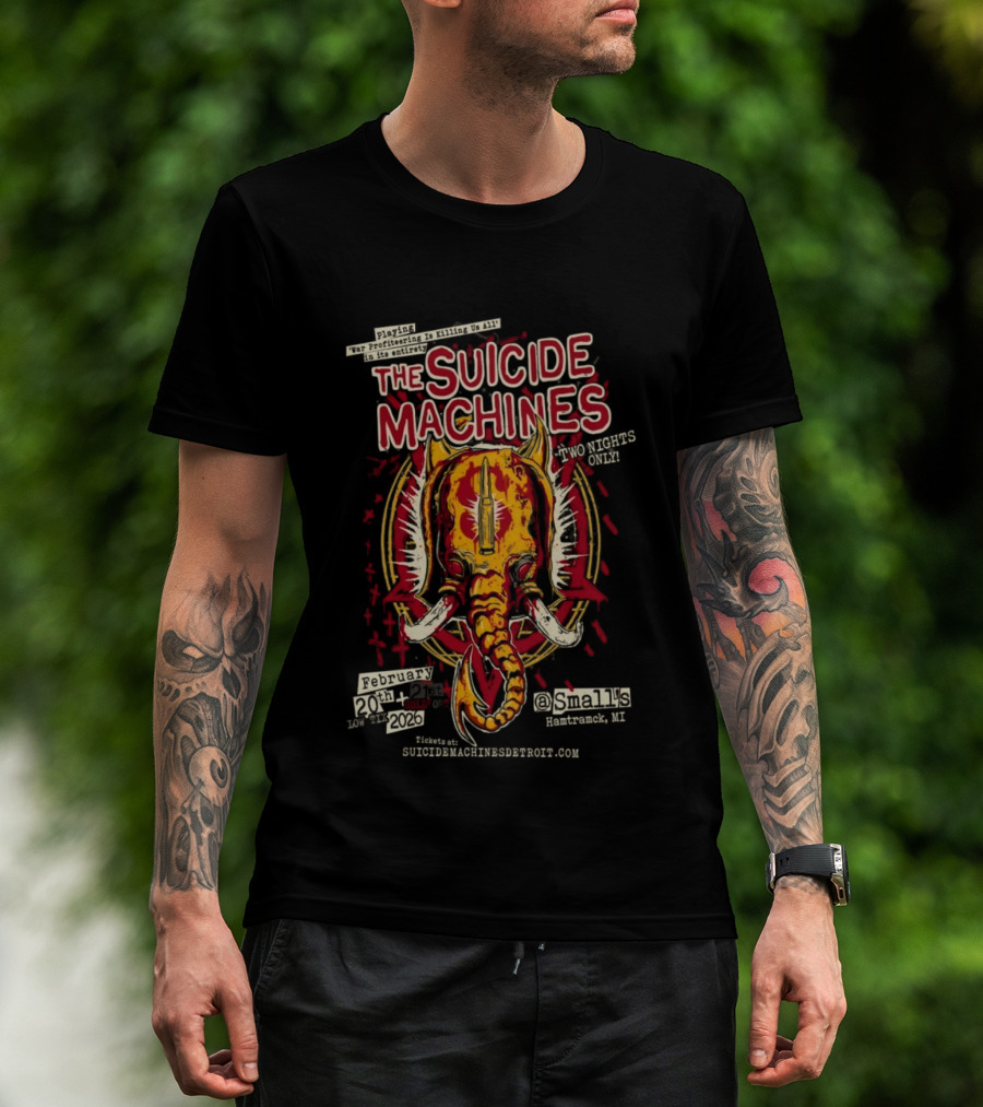 The Suicide Machines Tour Dates 2 20 2 21 2026 Hamtramck MI T-Shirt