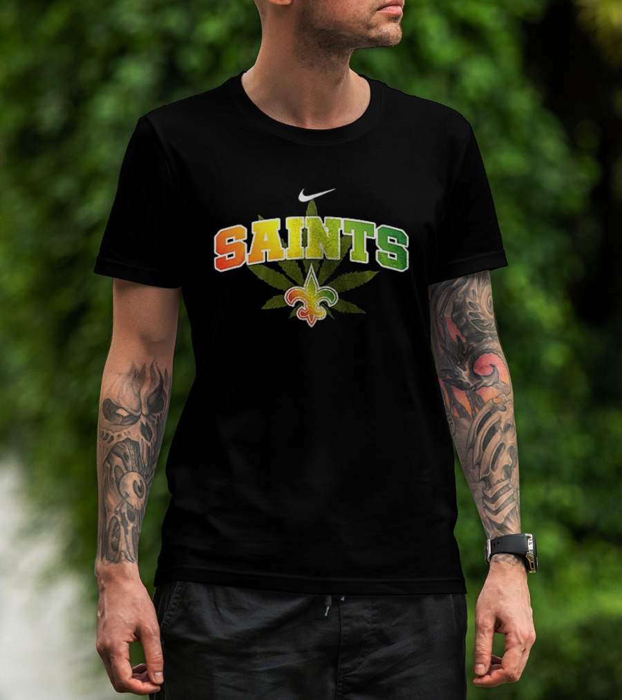 New Orleans Saints Nike One Love Fleur De Lis Leaf T-Shirt