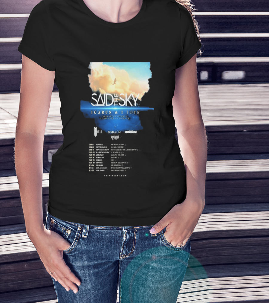 Said The Sky Icarus & I Tour 2026 Dates Clouds Shallou Special Guest T-Shirt