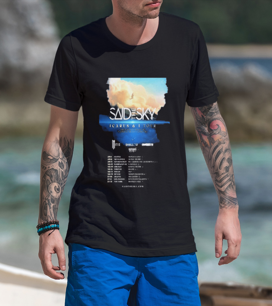 Said The Sky Icarus & I Tour 2026 Dates Clouds Shallou Special Guest T-Shirt