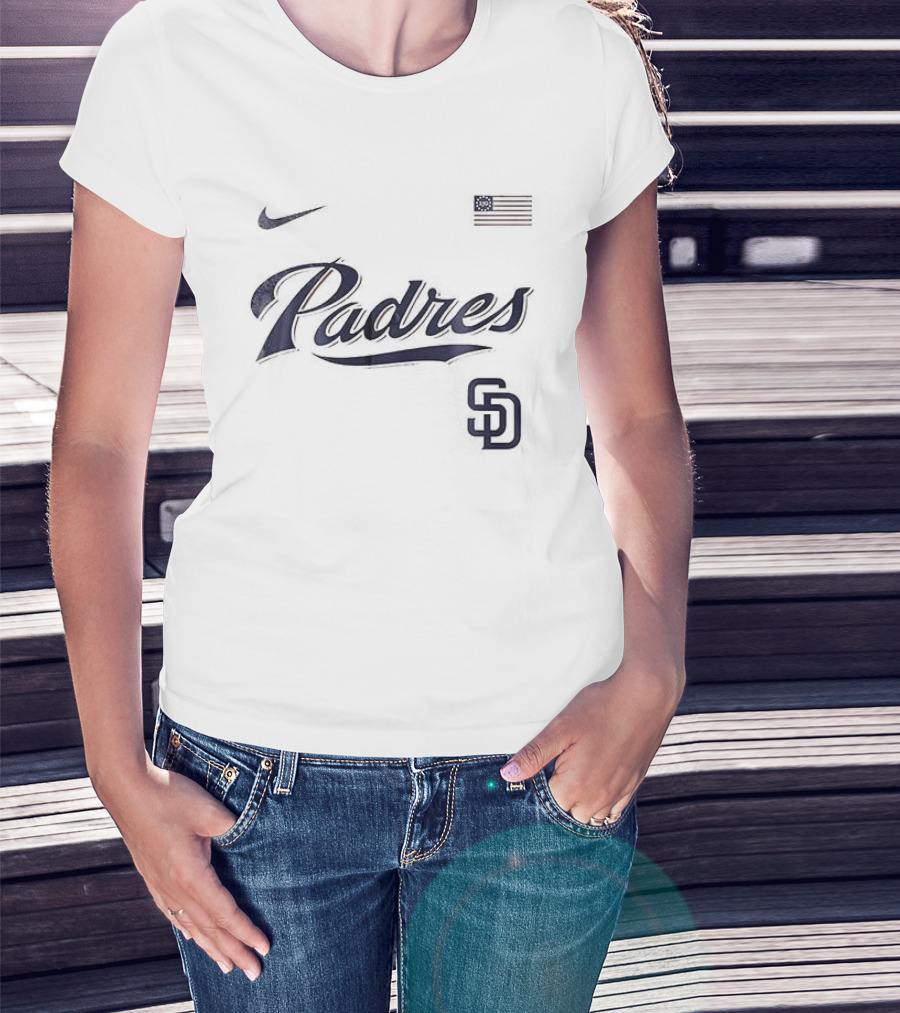 San Diego Padres Nike USA Flag 250th Anniversary Baseball T-Shirt