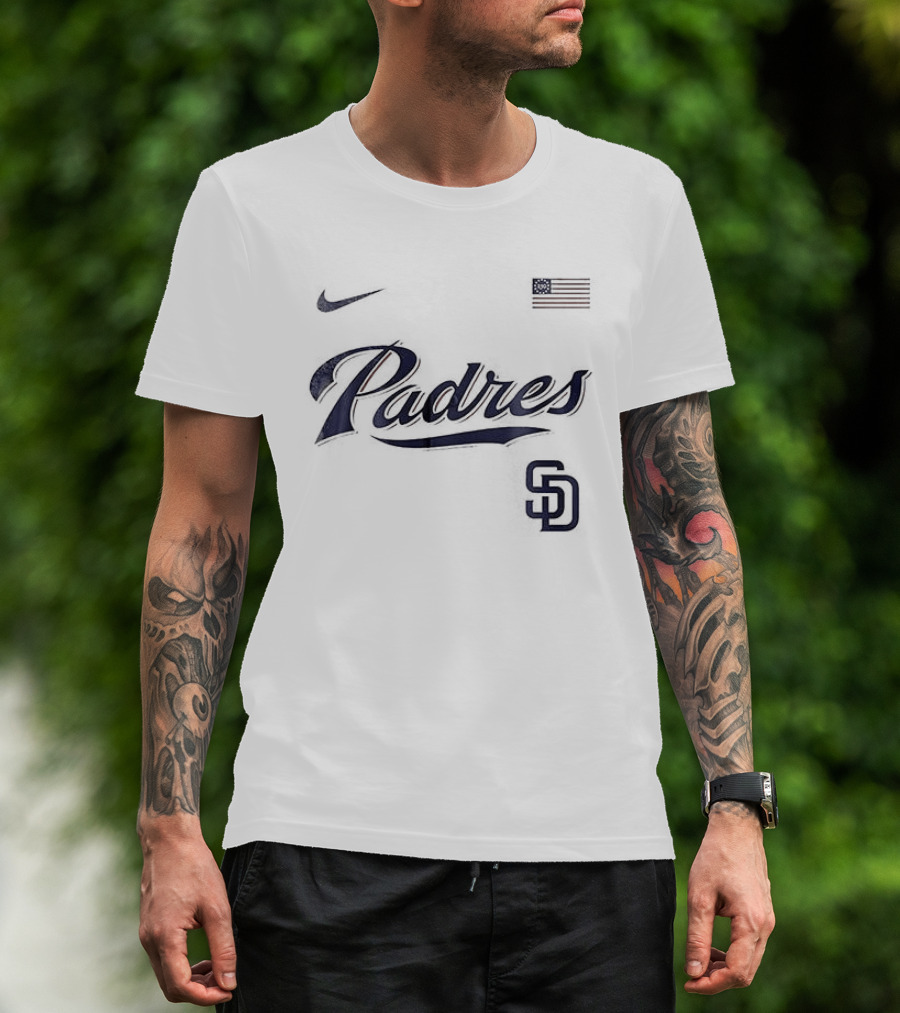 San Diego Padres Nike USA Flag 250th Anniversary Baseball T-Shirt