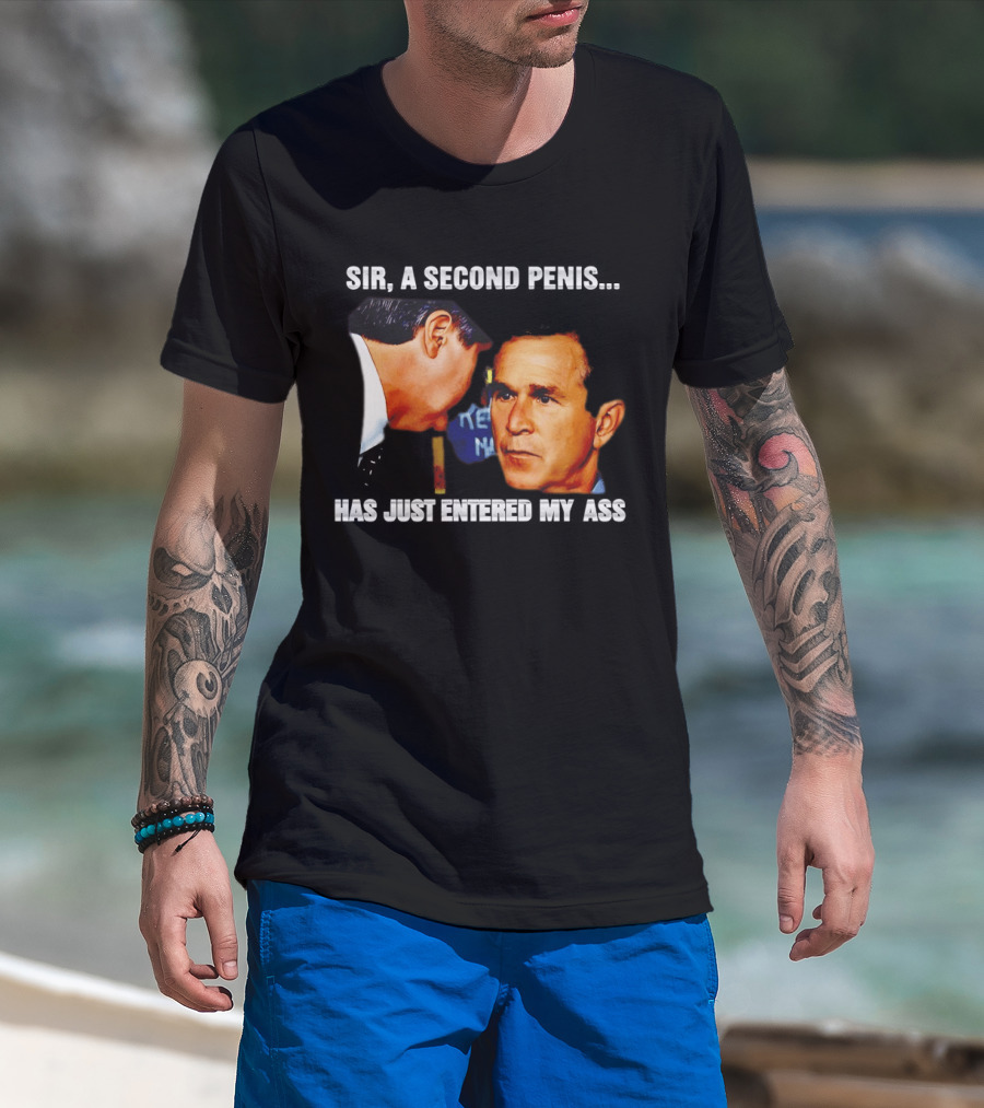George Walker Bush Second Penis Meme Controversial Humor T-Shirt