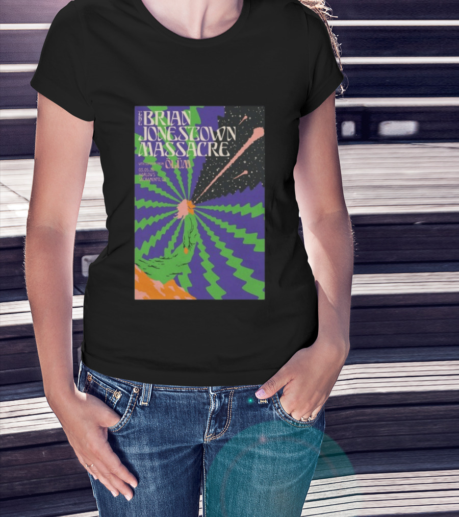The Brian Jonestown Massacre Sacramento March 5 2026 Oliva Event Flyer At Harlows T-Shirt