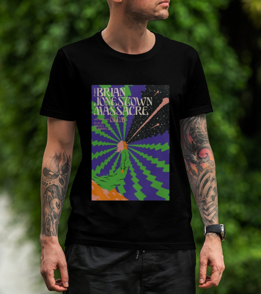 The Brian Jonestown Massacre Sacramento March 5 2026 Oliva Event Flyer At Harlows T-Shirt