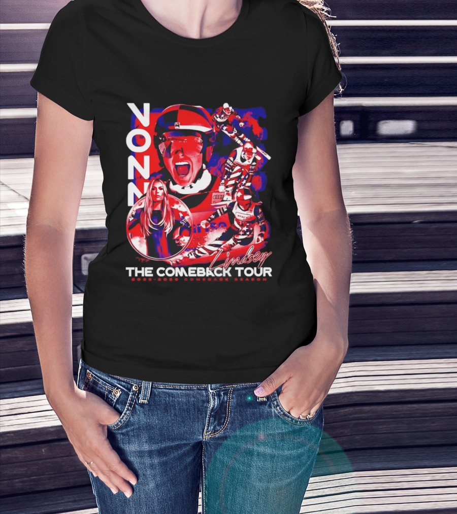 Lindsey Vonn The Comeback Tour Skiing Champion T-Shirt