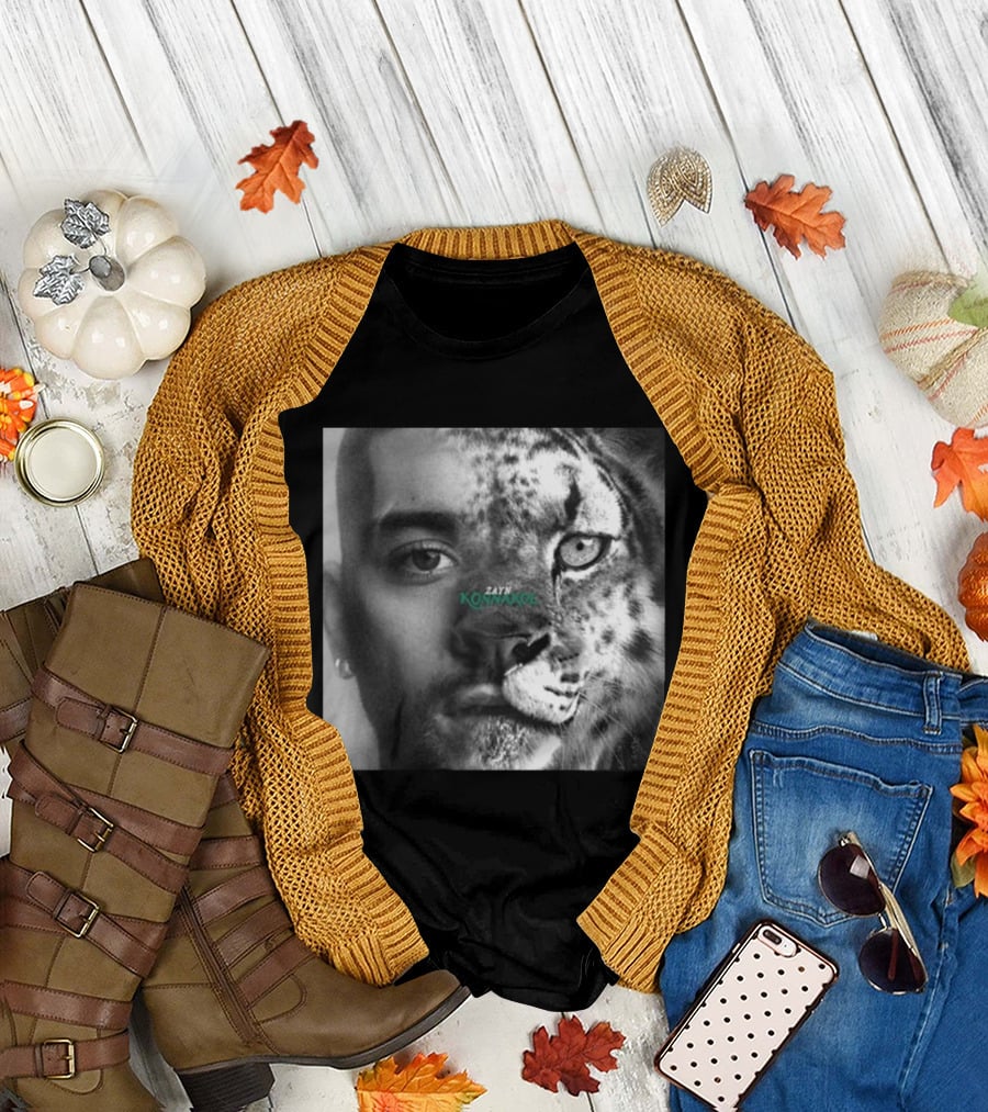 Zayn Malik Konnakol Album Cover Half Face Cheetah Release April 17 2026 T-Shirt