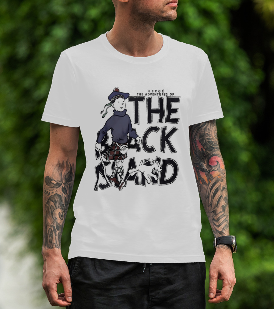Hergé The Adventures Of Tintin The Black Island Character In Scottish Attire T-Shirt