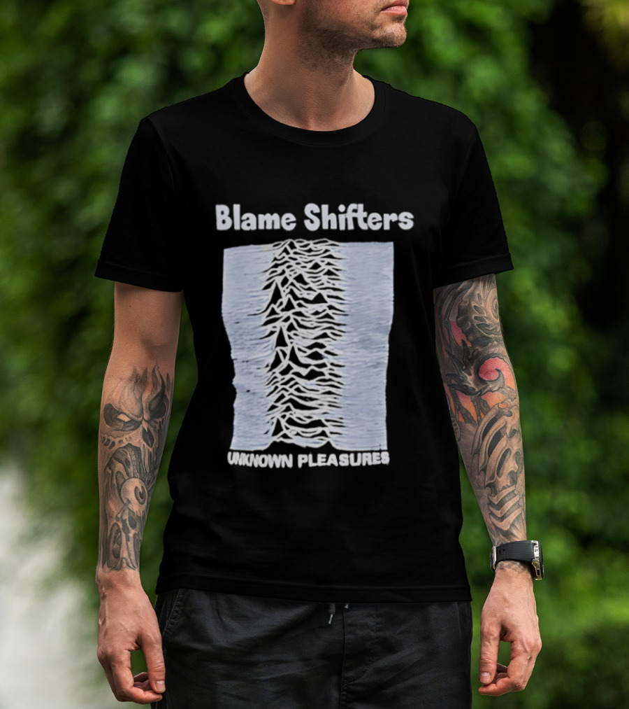 Blame Shifters Unknown Pleasures Waveform T-Shirt