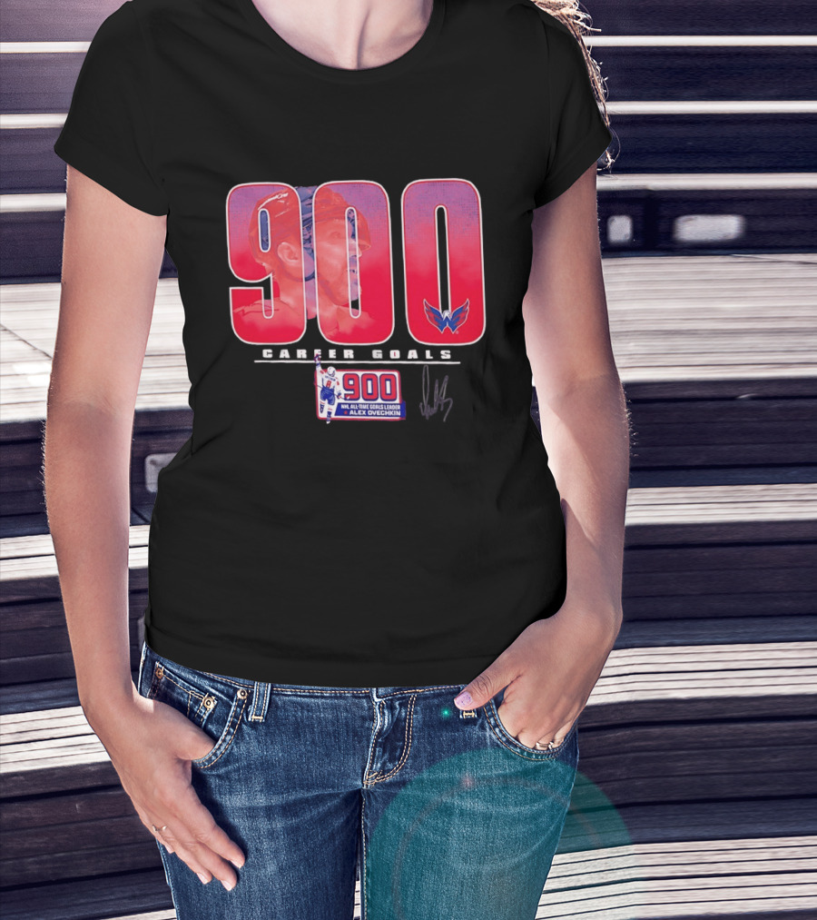 Washington Capitals Alex Ovechkin 900 NHL Career Goals All Time Goals Leader T-Shirt