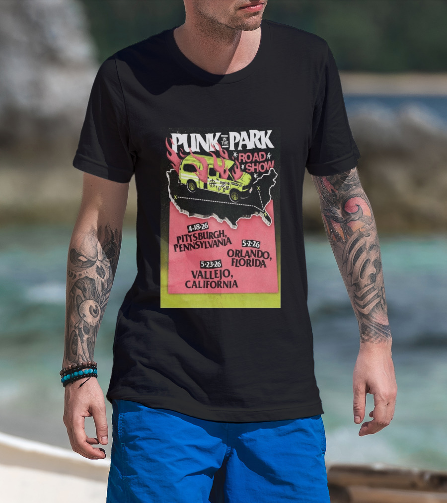 Punk In The Park Road Show April 18 2026 Pittsburgh Pennsylvania Tour Dates Orlando Vallejo T-Shirt
