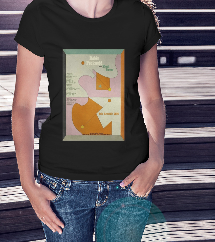 Robin Pecknold Fleet Foxes Tour 2026 Flynn Ridgefield Rockport Nashua NYC T-Shirt