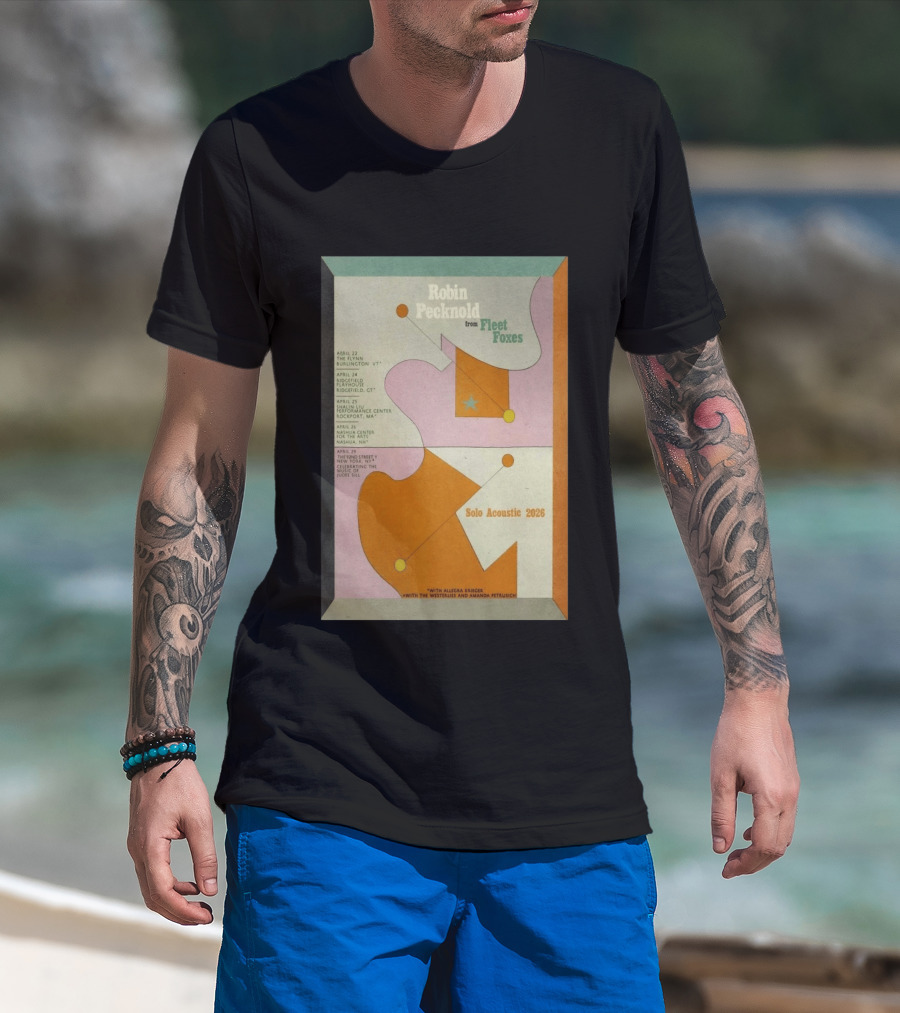 Robin Pecknold Fleet Foxes Tour 2026 Flynn Ridgefield Rockport Nashua NYC T-Shirt