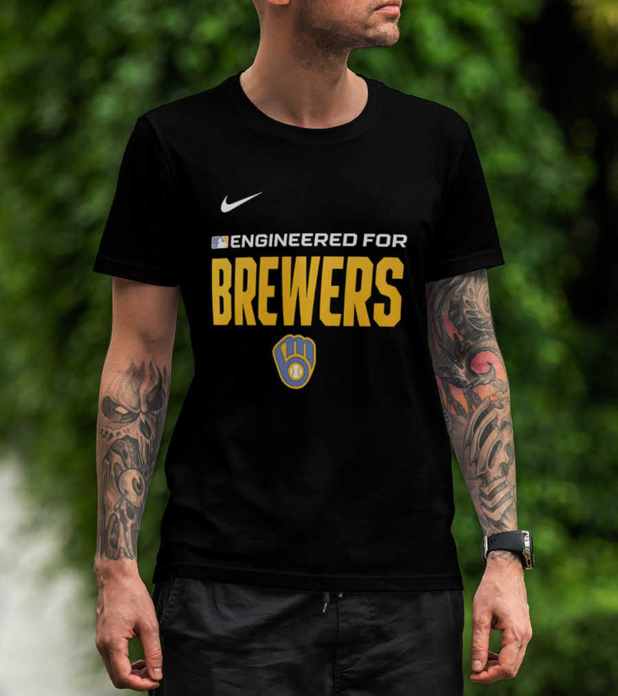 Nike MLB Engineered For Brewers Milwaukee T-Shirt