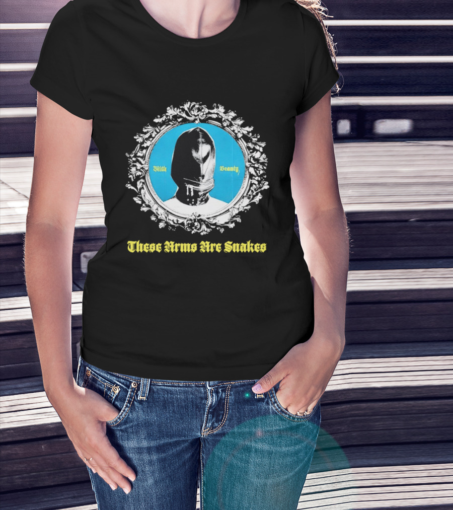 These Arms Are Snakes Filth Beauty Visored Figure Blue Circle Floral Frame T-Shirt