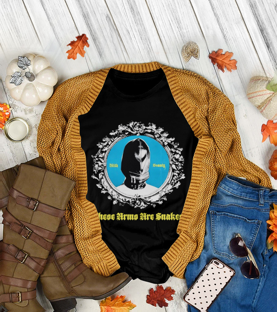These Arms Are Snakes Filth Beauty Visored Figure Blue Circle Floral Frame T-Shirt