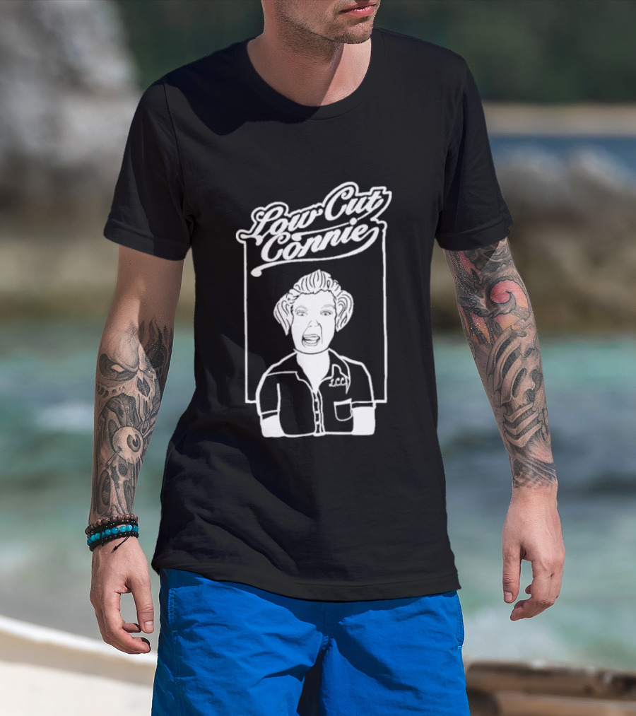 Low Cut Connie Vintage Outline Monochrome T-Shirt