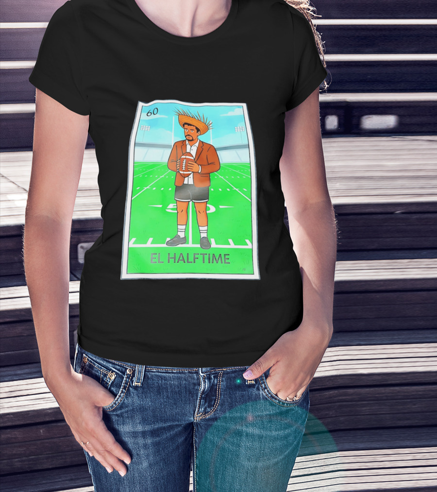 Bad Bunny El Halftime Football Card 60 Stadium Scene T-Shirt