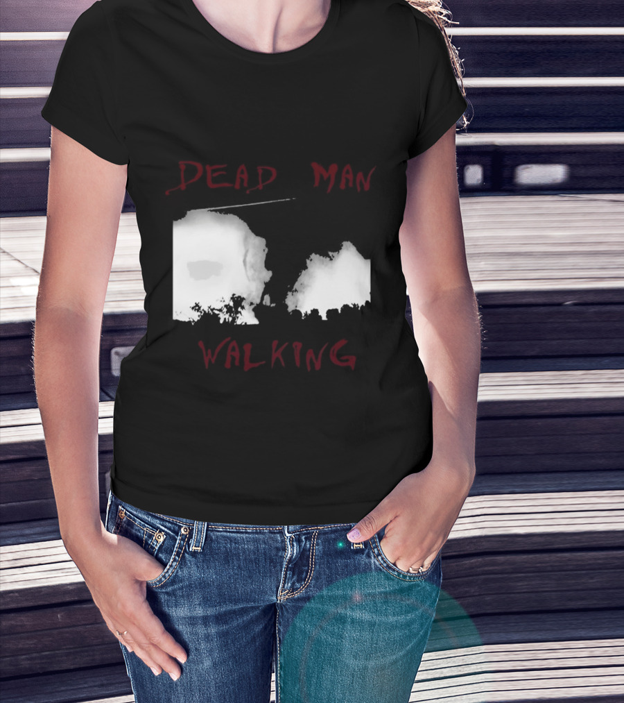 Dead Man Walking Zombie Hand Print Grunge T-Shirt